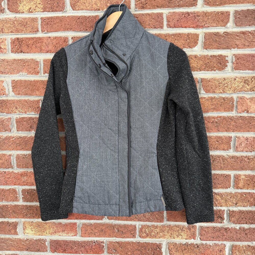 smartwool quilted jacket / coat * ladies size small * black / gray * EUC
